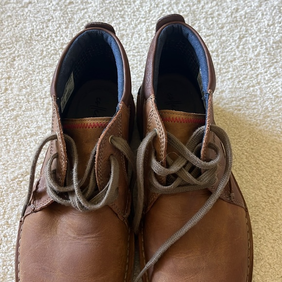 Clark’s Brown Leather Boot EUC Men’s 8 - Picture 3 of 5